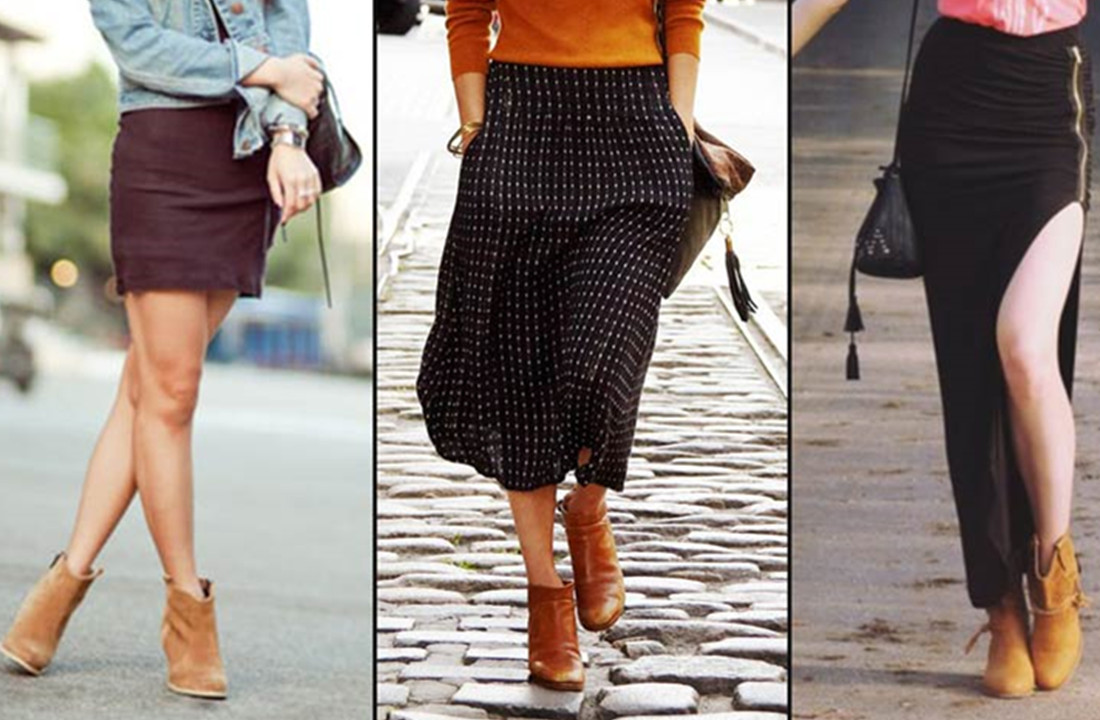 Skirt Boots Match Outfit Ideas